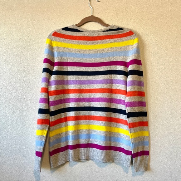 Charter Club | 100% Cashmere | Women’s Multicolor Striped Scoop Neck Sweater - Picture 6 of 9